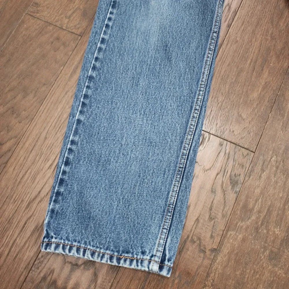 Levis 505 Regular Fit Straight Leg Jeans Mens 32x32 Medium Wash Blue Denim